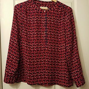 Banana Republic Dog Print Blouse